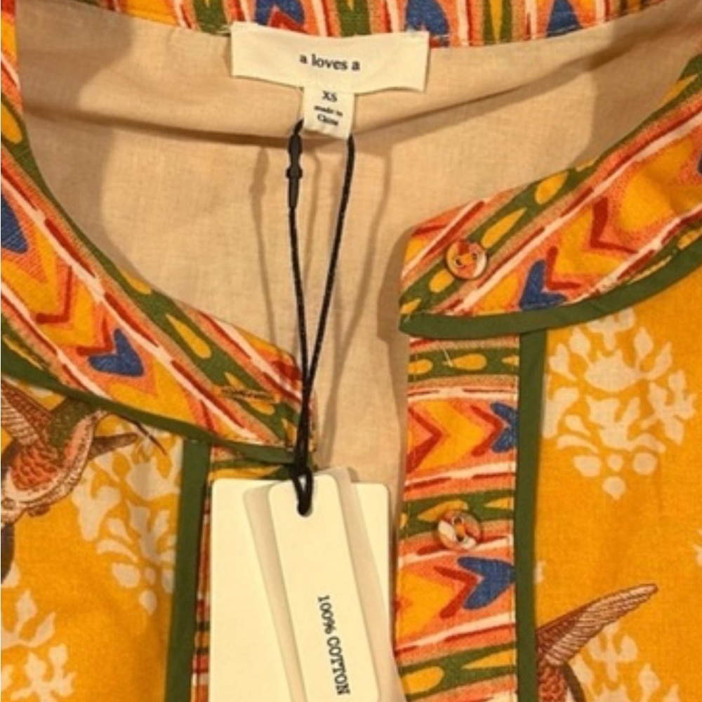 A Loves A NWT Marigold Vibrant Multicolor Maxi Dress, sizes Small and XS. - Picture 3 of 8